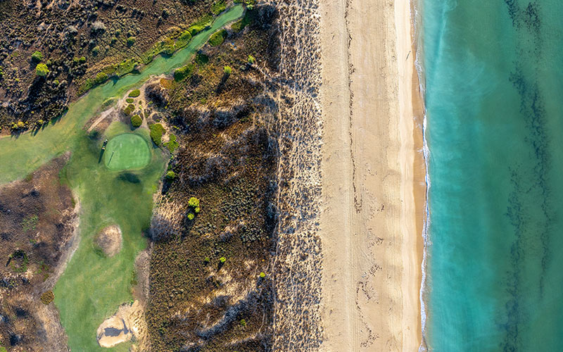 palmares golf beach lagos aerial view