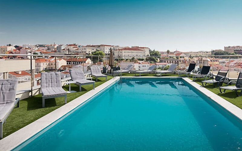 nh collection lisboa liberdade rooftop pool