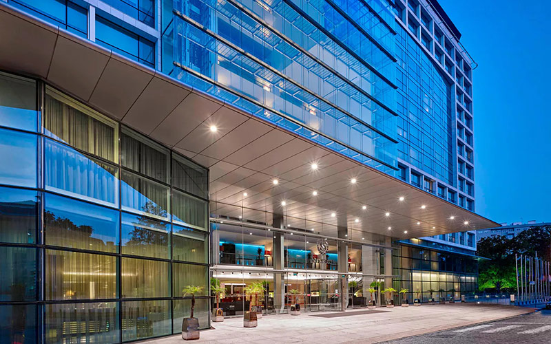sheraton porto hotel spa facade entrance