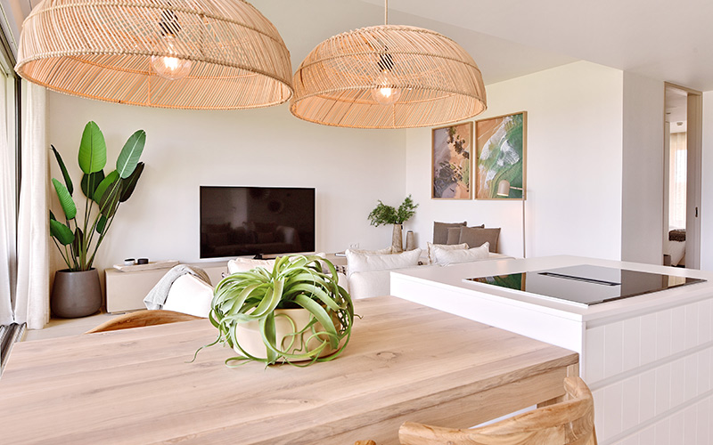 verdelago resort algarve two bedroom apartment living room kitchen